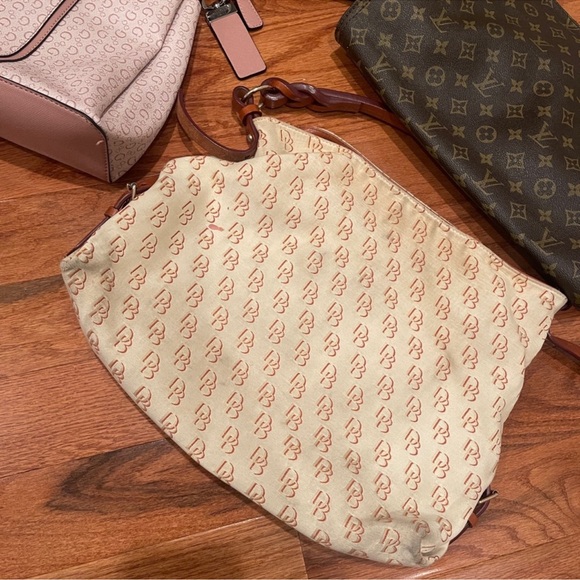 Bundle of 4 Handbag Purses Brown Snake Print Pink Guess Dooney Bourke Lot - Picture 5 of 11